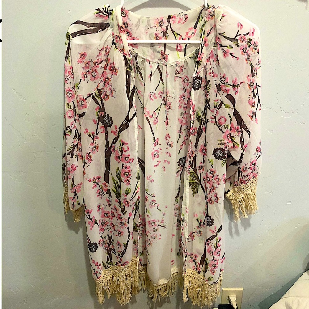 Pink and white cover